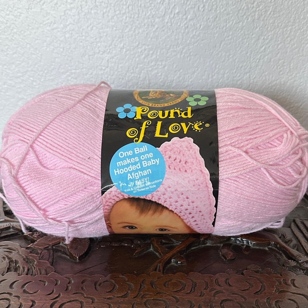 Pound of Love Baby Pink Yarn - Soft Acrylic Skein Lion Brand